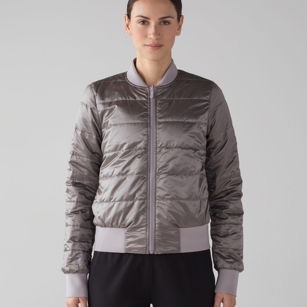 Lululemon Non-Stop Bomber *Reversible Dark Chrome - Picture 3 of 13